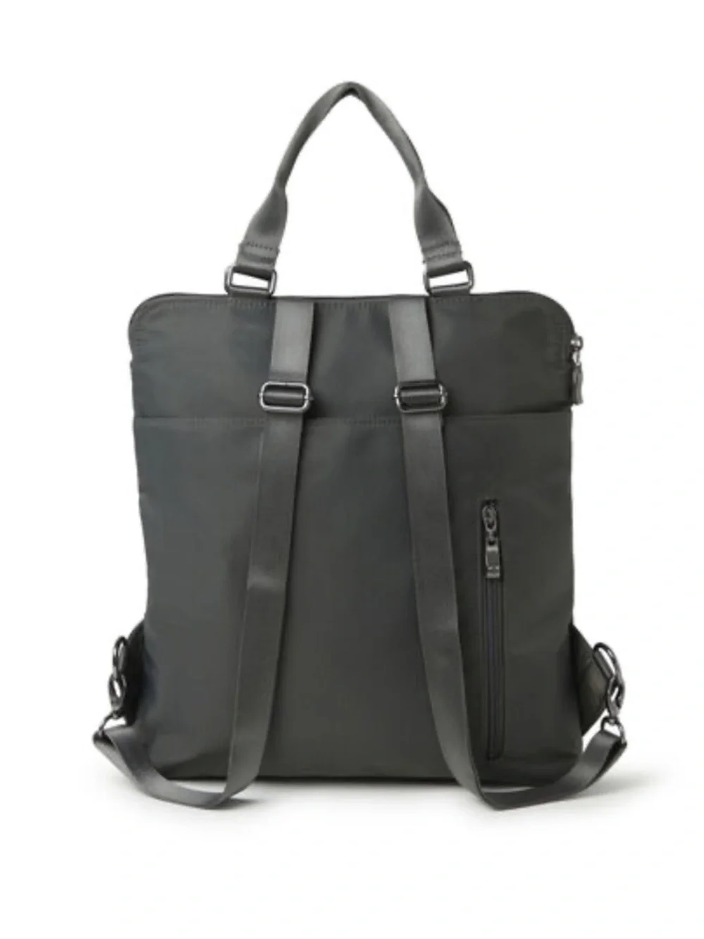 BAGGALLINI Jessica Black Convertible Backpack Tote Silver Hardware Travel